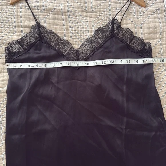 NWT Sézane Nassima Black Silk Slip Dress- US 6 - Picture 4 of 9